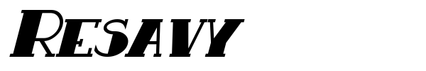 Resavy font preview